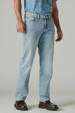 Lucky Brand 363 Straight Men's Jeans Light Blue | South Africa-ZLM748396