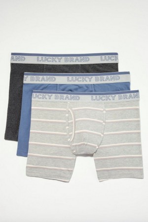 Lucky Brand 3 Pack Stretch Men's Briefs Multicolor | South Africa-WJI201893