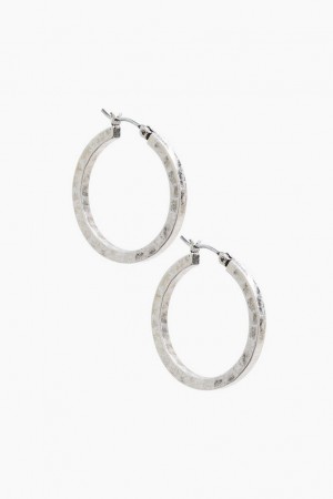 Lucky Brand 43small Round Hoop. Women's Earrings Silver | South Africa-CJS593021