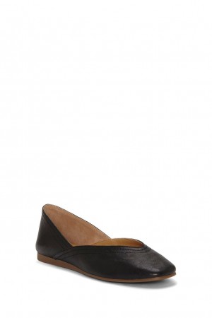 Lucky Brand Alba Leather Women's Flats Black | South Africa-CRX465810