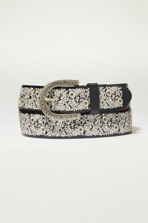 Lucky Brand All Over Floral Embroidered Women's Belts Multicolor | South Africa-AFW870514