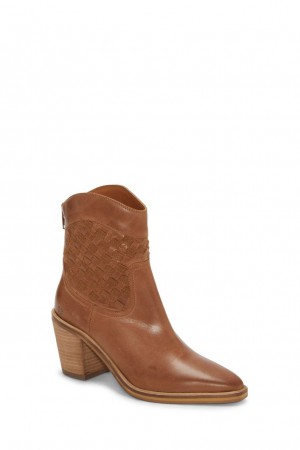 Lucky Brand Aryleis Western Women's Bootie Brown | South Africa-BZS401532