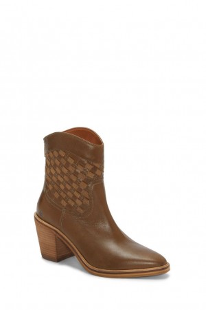 Lucky Brand Aryleis Western Women's Bootie Brown | South Africa-AHY920378