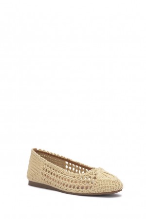 Lucky Brand Avelly Macrame Women's Flats Light Beige | South Africa-ISK789510