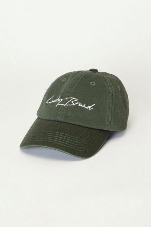 Lucky Brand Baseball Men's Hat Olive Green | South Africa-EQP698345