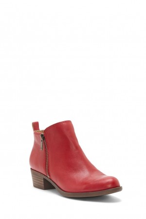 Lucky Brand Basel Women's Bootie Dark Red | South Africa-XSI864579