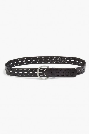 Lucky Brand Beachwood Cutout Women's Belts Black | South Africa-RSY089673