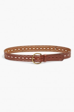 Lucky Brand Beachwood Cutout Women's Belts Brown | South Africa-QYA403517