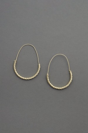 Lucky Brand Braided Hoop Women's Earrings Gold | South Africa-AEN369452