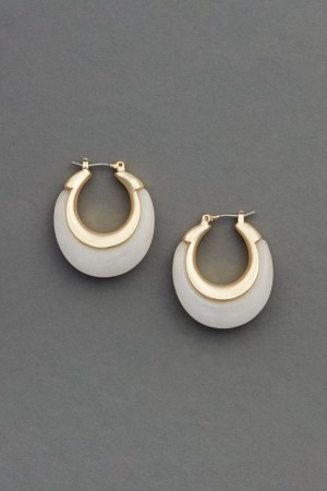 Lucky Brand Carved Hoop Women's Earrings Gold | South Africa-CBS691320