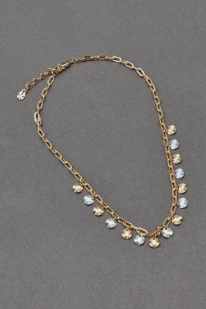 Lucky Brand Charm Chain Women's Necklace Gold / Silver | South Africa-MWB567903