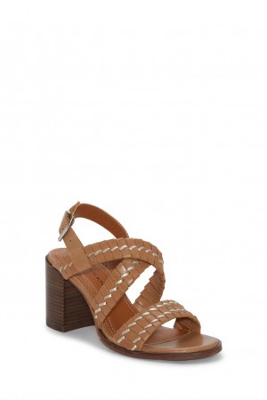 Lucky Brand Dabene Heel Women's Sandals Dark Beige | South Africa-UYK148907