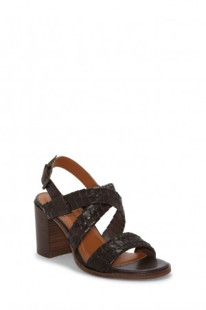 Lucky Brand Dabene Heel Women's Sandals Dark Brown | South Africa-VIH028754