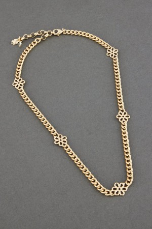 Lucky Brand Daisy Detail Chain Collar Women's Necklace Gold | South Africa-QGW672903