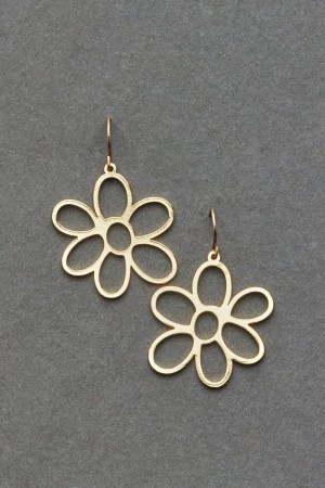 Lucky Brand Daisy Drop Women's Earrings Gold | South Africa-HJD158607