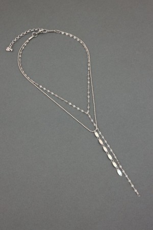 Lucky Brand Delicate Layer Chain Women's Necklace Silver | South Africa-ZQL203471