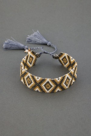 Lucky Brand Diamond Beaded Wrap Women's Bracelet Gold | South Africa-CVD105784