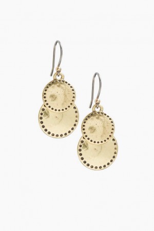 Lucky Brand Double Drop Women's Earrings Gold | South Africa-LDC604728