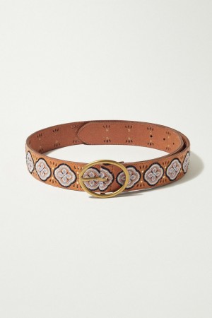 Lucky Brand Embroidered Bloom Stud Women's Belts Multicolor | South Africa-VYK719682