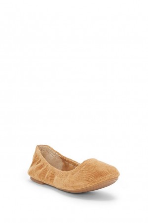 Lucky Brand Emmie Ballet Leather Women's Flats Brown | South Africa-ANT748269