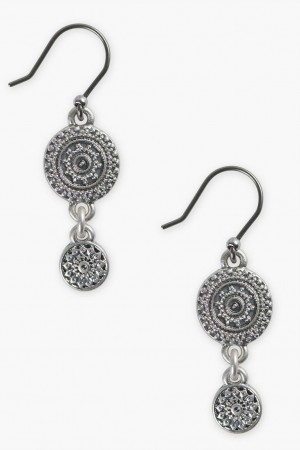 Lucky Brand Etched Drop Women's Earrings Silver | South Africa-FSR341865