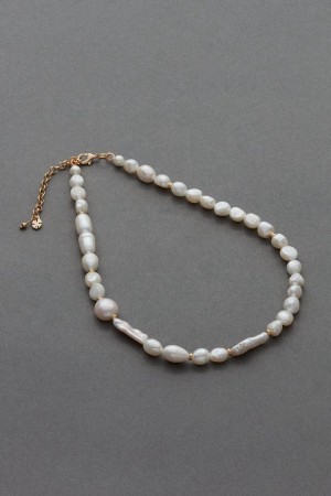 Lucky Brand Freshwater Pearl Women's Necklace Gold | South Africa-PZM309452