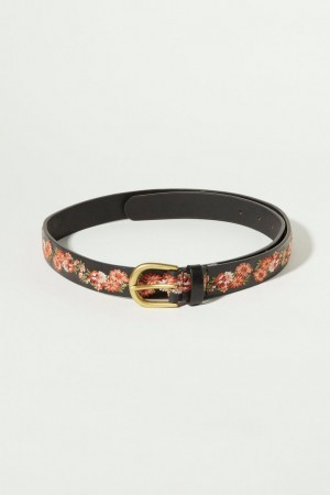 Lucky Brand Garden Floral Embroidered Women's Belts Multicolor | South Africa-DJZ697231