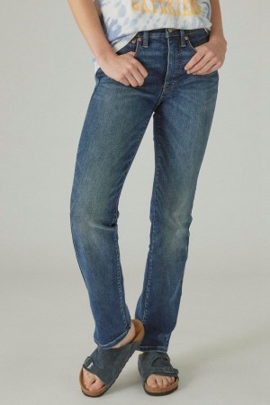 Lucky Brand High Rise Zoe Straight Women's Jeans Blue | South Africa-XLC597028