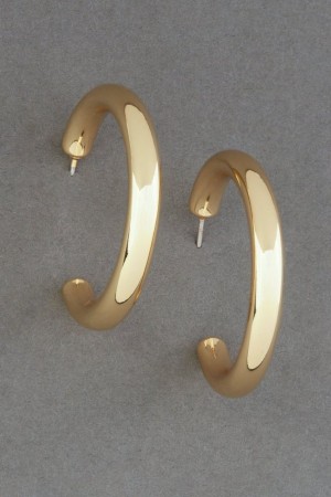 Lucky Brand High Shine Hoop Women's Earrings Gold | South Africa-SRL724390