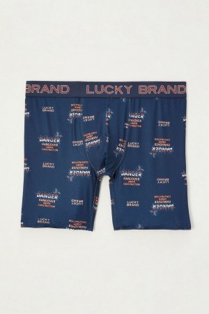 Lucky Brand Holiday Printed Gift Men's Briefs Light Blue | South Africa-EZJ059734