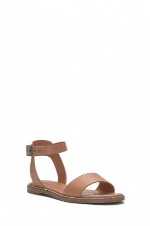 Lucky Brand Kimaya Ankle Strap Women's Sandals Brown | South Africa-GDI720639