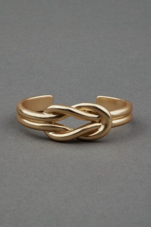 Lucky Brand Knotted Cuff Women's Bracelet Gold | South Africa-SMW746290