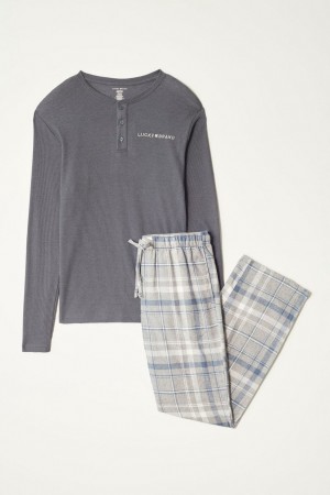 Lucky Brand L/S Thermal & Flannel Giftset Men's Sleepwear Multicolor | South Africa-KMT249075