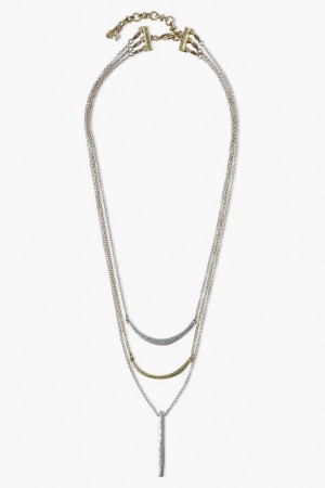 Lucky Brand Layer Bar Women's Necklace Multicolor | South Africa-FVL940286