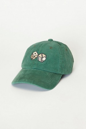 Lucky Brand Lucky Dice Baseball Men's Hat Olive Green | South Africa-OMQ189630