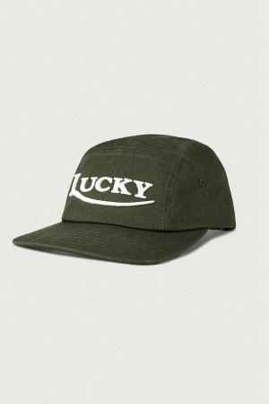 Lucky Brand Lucky Emb. 5 Panel Men's Hat Light Green | South Africa-ART264319