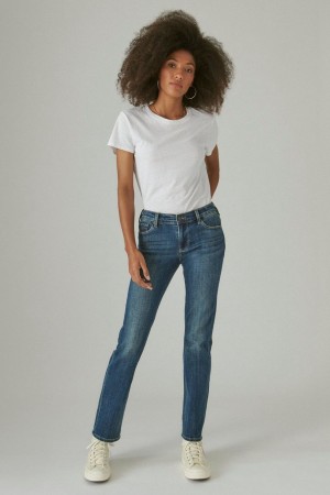 Lucky Brand Mid Rise Sweet Straight Women's Jeans Blue | South Africa-EMJ302518