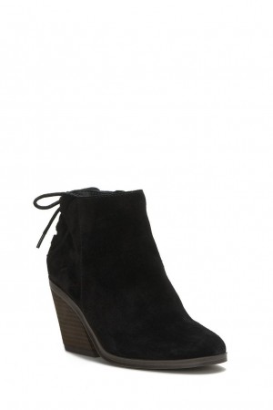 Lucky Brand Mikasi Lace Women's Bootie Black | South Africa-GVC209347