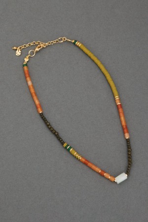 Lucky Brand Multi Beaded Collar Women's Necklace Gold | South Africa-WCE759432