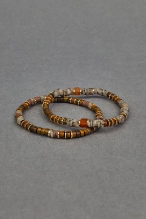 Lucky Brand Natural Beaded Set Women's Bracelet Gold | South Africa-RFO457892