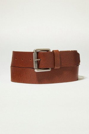 Lucky Brand Novelty Stitch Men's Belts Brown | South Africa-FIL846019