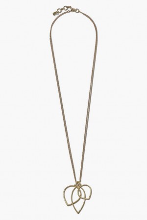 Lucky Brand Openwork Pendant Women's Necklace Gold | South Africa-YSP620849