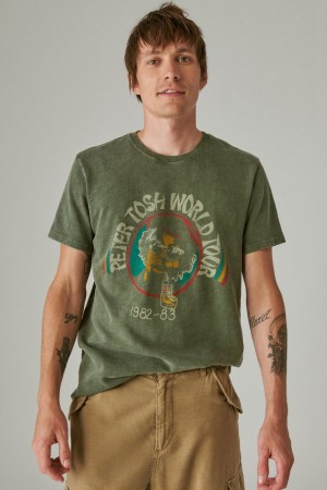 Lucky Brand Peter Tosh Men's T-Shirts Green | South Africa-DQE597418