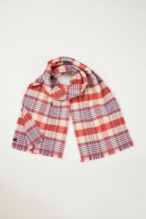 Lucky Brand Plaid Blanket Women's Scarf Multicolor | South Africa-NDQ627543