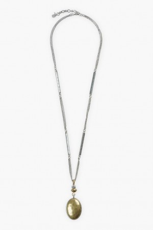 Lucky Brand Reversible Women's Pendants Gold / Silver | South Africa-UEF720389