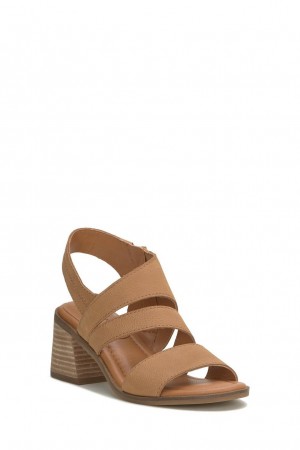 Lucky Brand Rhodette Heel Women's Sandals Brown | South Africa-UFN472398