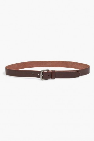 Lucky Brand Santa Fe Leather Men's Belts Brown | South Africa-LJC894673