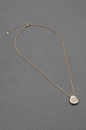 Lucky Brand Semi Stone Women's Necklace Gold | South Africa-ATW641027