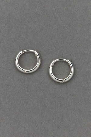 Lucky Brand Silver Hoop Women's Earrings Silver | South Africa-TEU610578