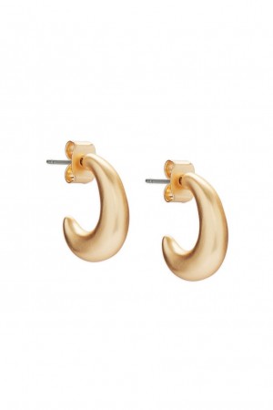 Lucky Brand Small Hoop Women's Earrings Gold | South Africa-MOR021935